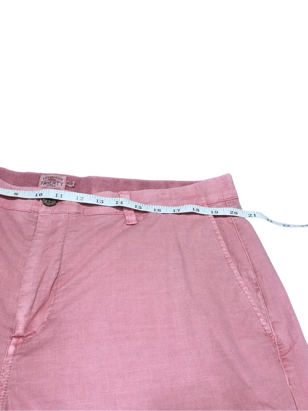 NWT Faherty Men’s Organic Cotton Blend Dusty Pink Chino Shorts Size 40 Casual